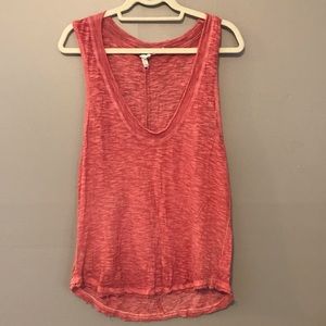 Free People Heather pink scoop neck tank